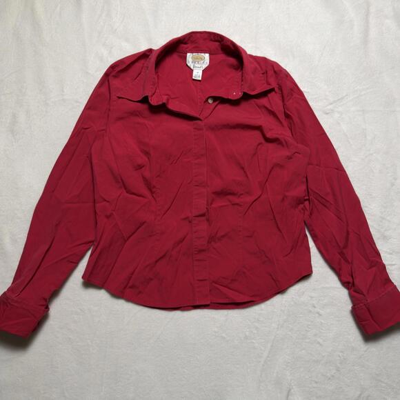 Talbots Tops - Talbots Dark Pink Button Down Shirt Y2K Office Siren Preppy